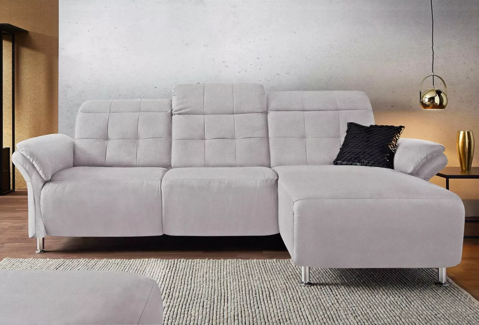 Places of Style Ecksofa Manhattan L-Form, 2 Sitze mit elektrischer Relaxfun günstig online kaufen