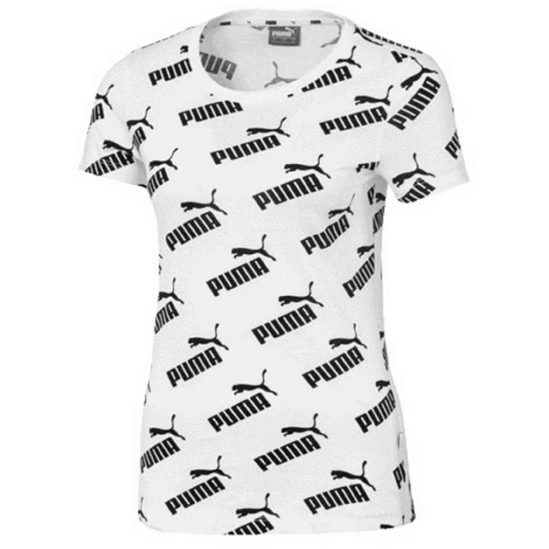 Puma Amplified All Over Print Kurzarm T-shirt S Puma White günstig online kaufen