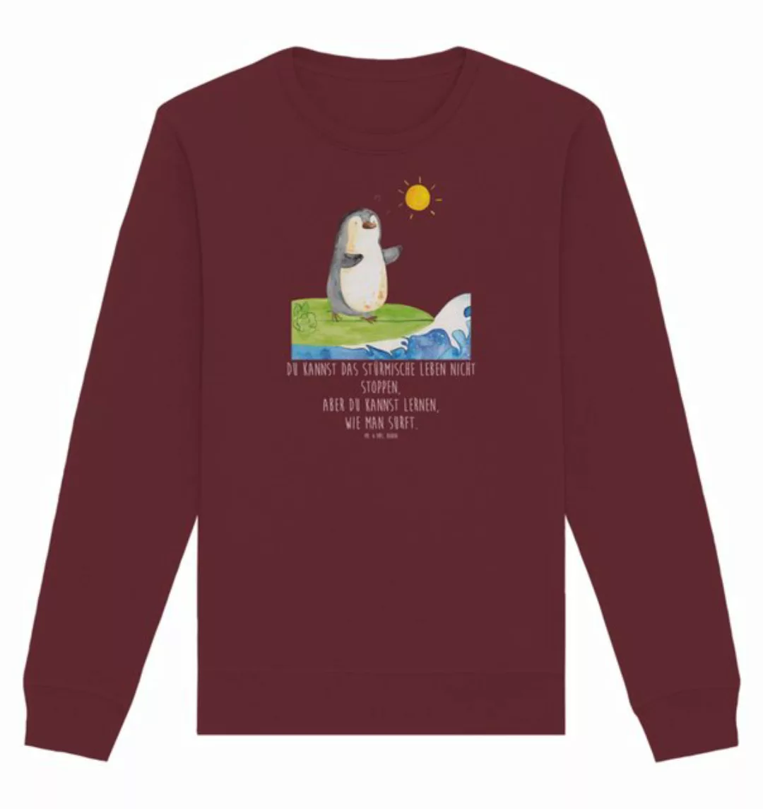 Mr. & Mrs. Panda Longpullover Größe XXL Pinguin Surfer - Burgundy - Geschen günstig online kaufen