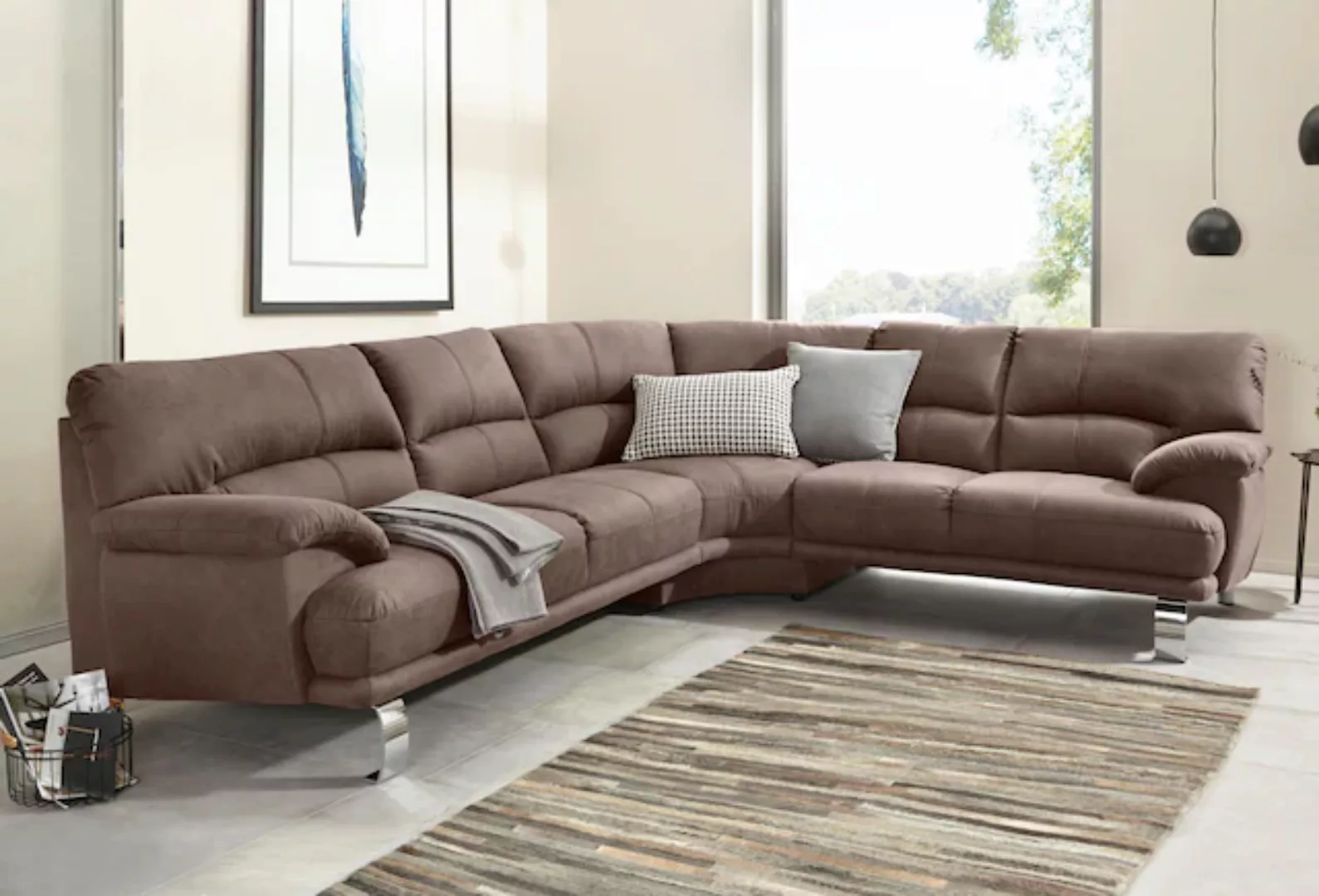 TRENDMANUFAKTUR Ecksofa "Cecilia II, in italienischen Design, bequem, hoher günstig online kaufen