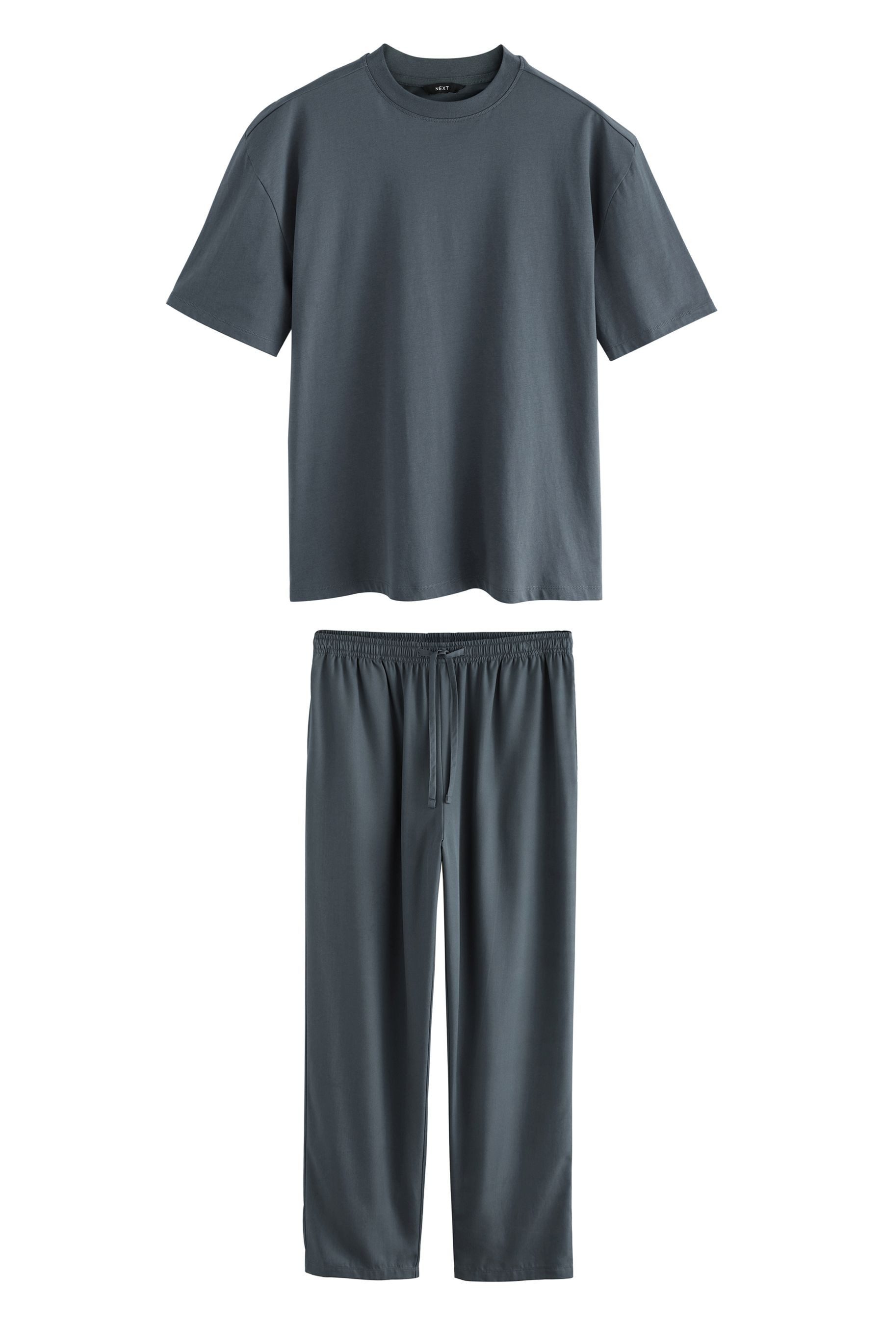 Next Pyjama Schlafanzug aus Premium-Webstoff (2 günstig online kaufen