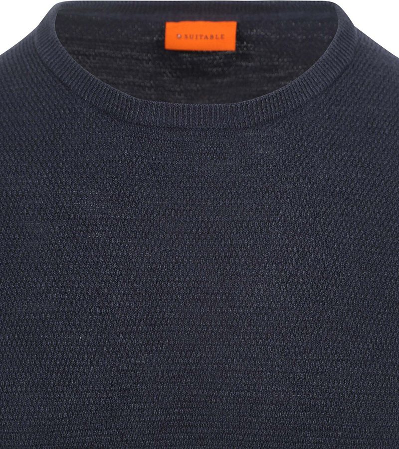 Suitable Pullover Structure Slub Navy - Größe 3XL günstig online kaufen