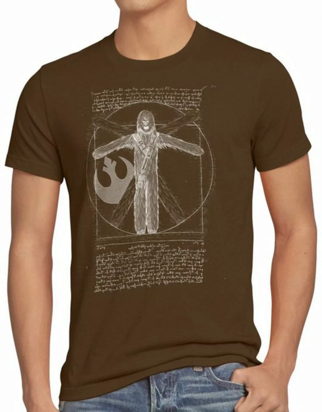 style3 T-Shirt Vitruvianischer Wookiee chewie da vinci star wars günstig online kaufen