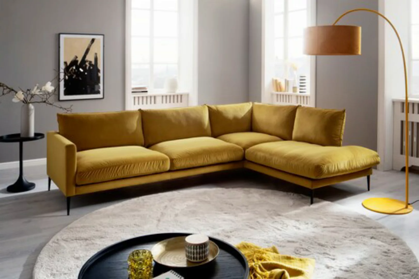 Trends by HG Polsterecke »Svea L-Form«, Ottomane rechts oder links, mit Met günstig online kaufen