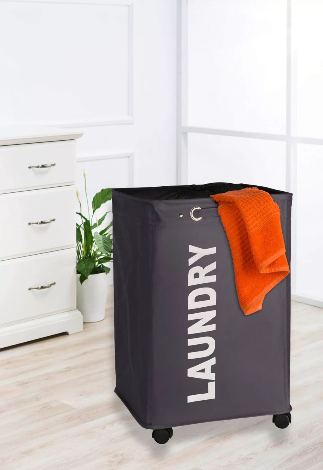 Zurbrüggen Wäschesammler Quadro Grau günstig online kaufen