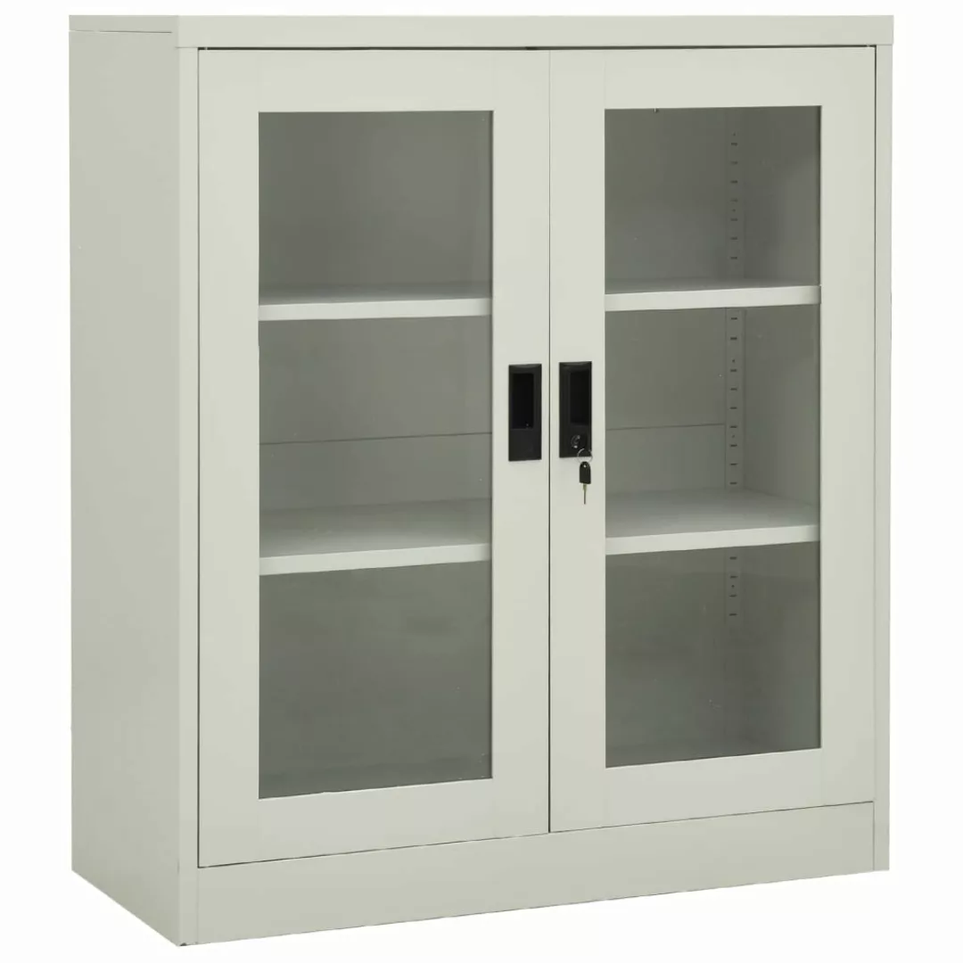 vidaXL Kleiderschrank Büroschrank Hellgrau 90x40x105 cm Stahl günstig online kaufen