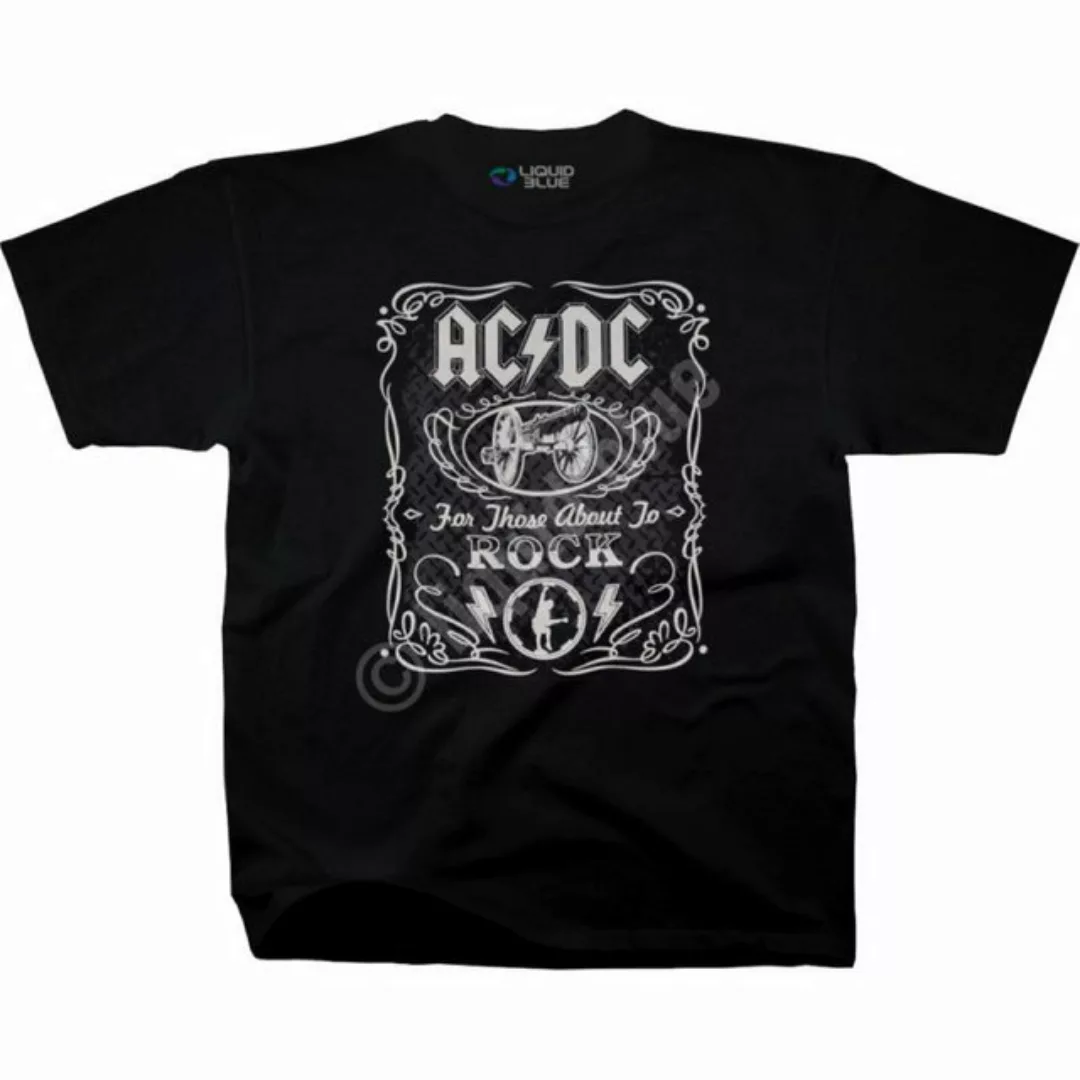 Liquid Blue T-Shirt AC/DC Label mit lizensiertem Print günstig online kaufen