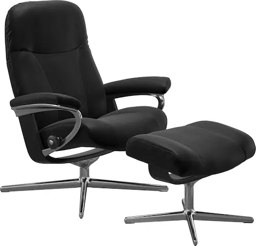 Stressless Fußhocker "Garda", mit Cross Base, Größe M & L, Holzakzent Schwa günstig online kaufen