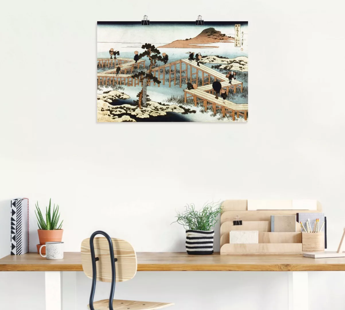 Artland Poster "Brücke bei Yatsuhashi Mikawa-Provinz", Brücken, (1 St.), al günstig online kaufen