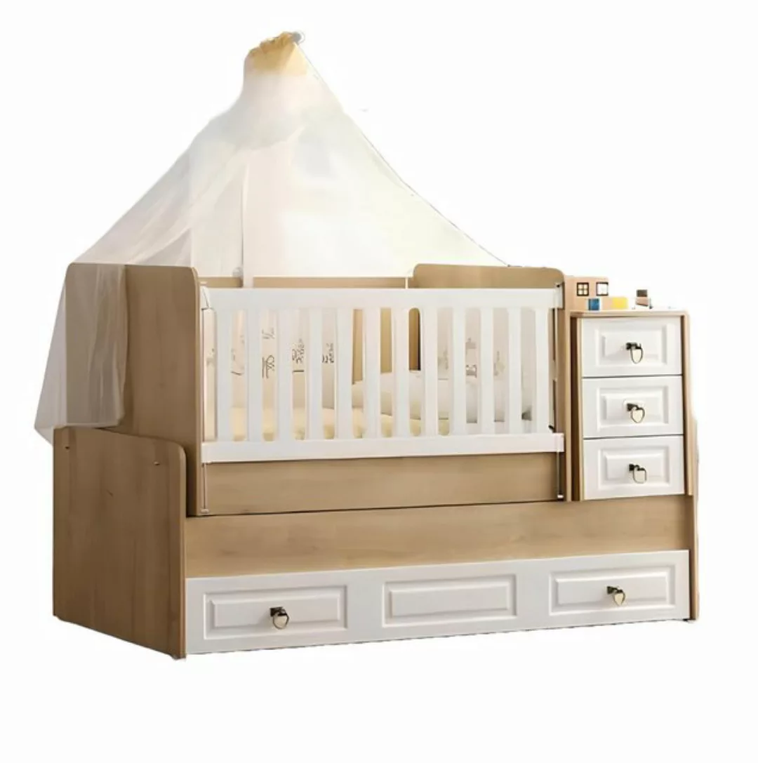 Xlmoebel Kinderbett Elegantes Kinderbett aus hellem Holz mit luxuriösem Bet günstig online kaufen