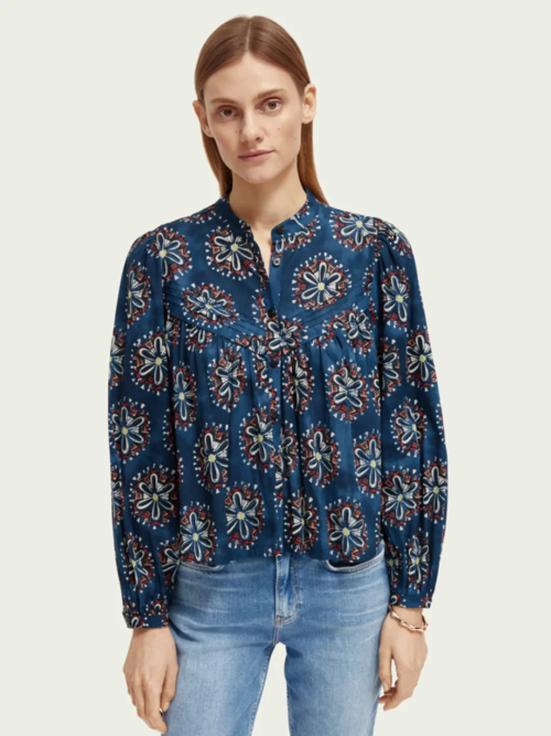 Long-sleeved printed blouse günstig online kaufen