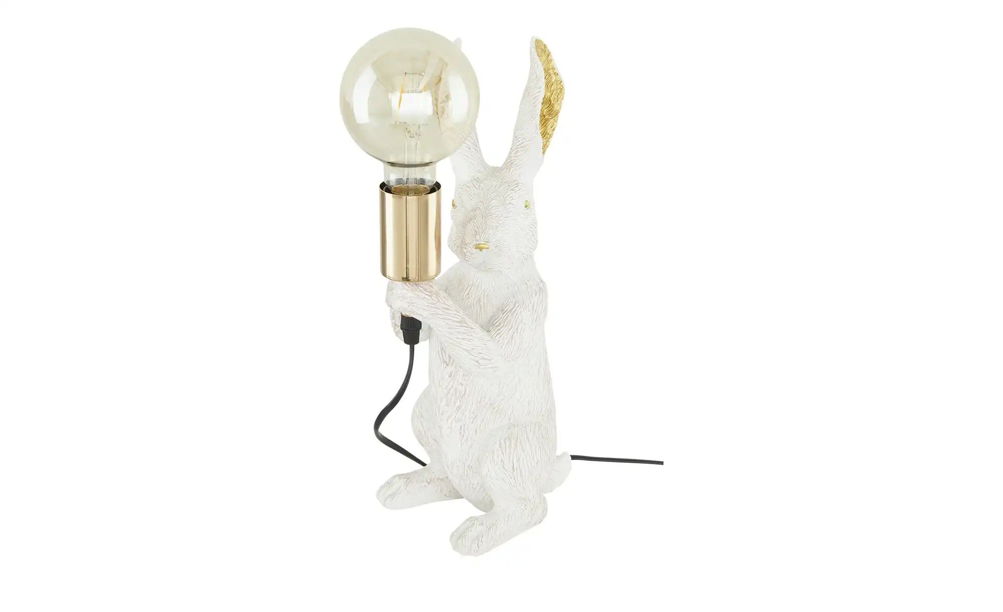 KHG Tischleuchte  1-flammig  weiß `Hase`   ¦ weiß ¦ Maße (cm): B: 17 H: 35, günstig online kaufen