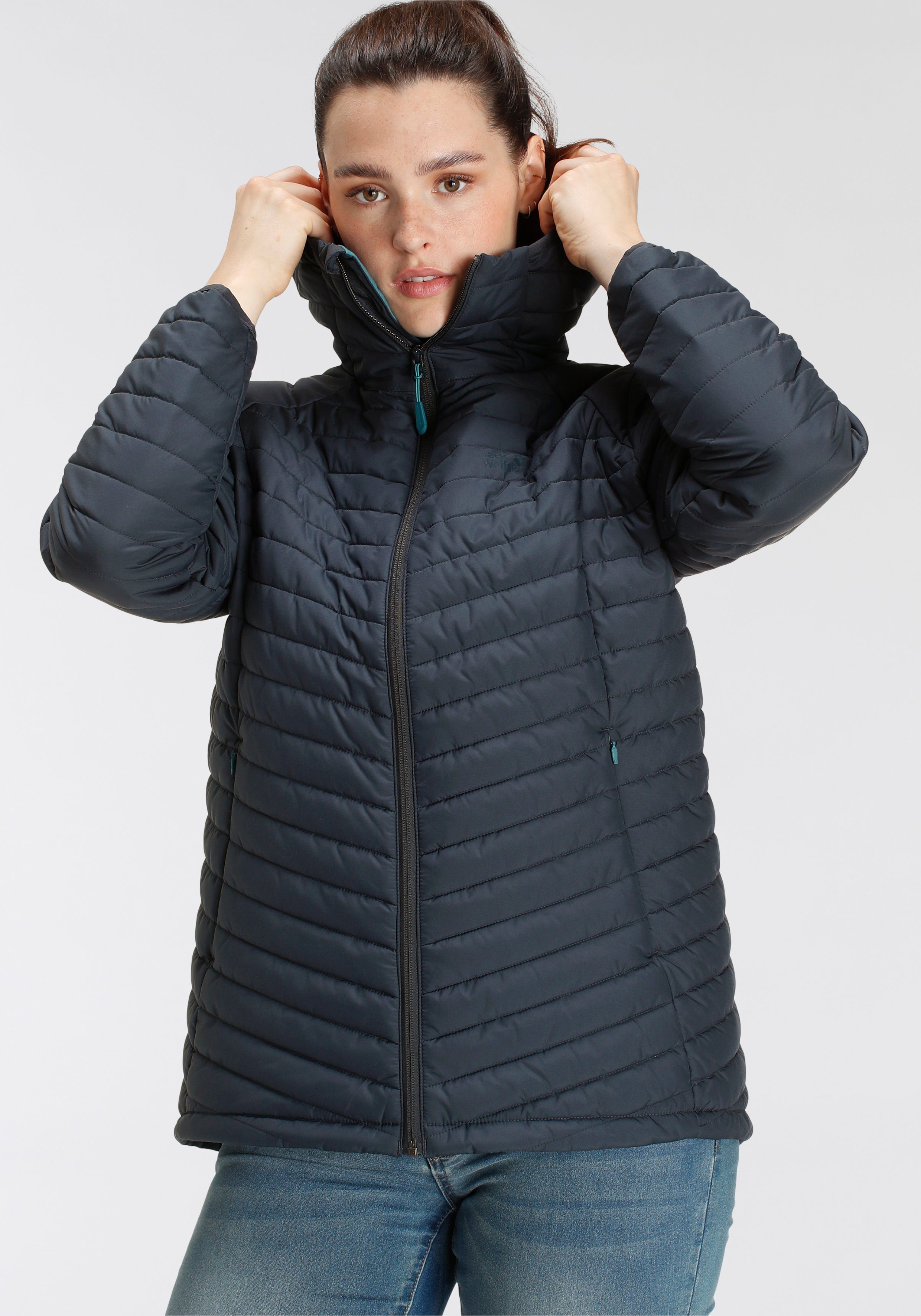 Jack Wolfskin Steppjacke "NUBEENA", mit Kapuze, Wärmend, winddicht, Übergan günstig online kaufen