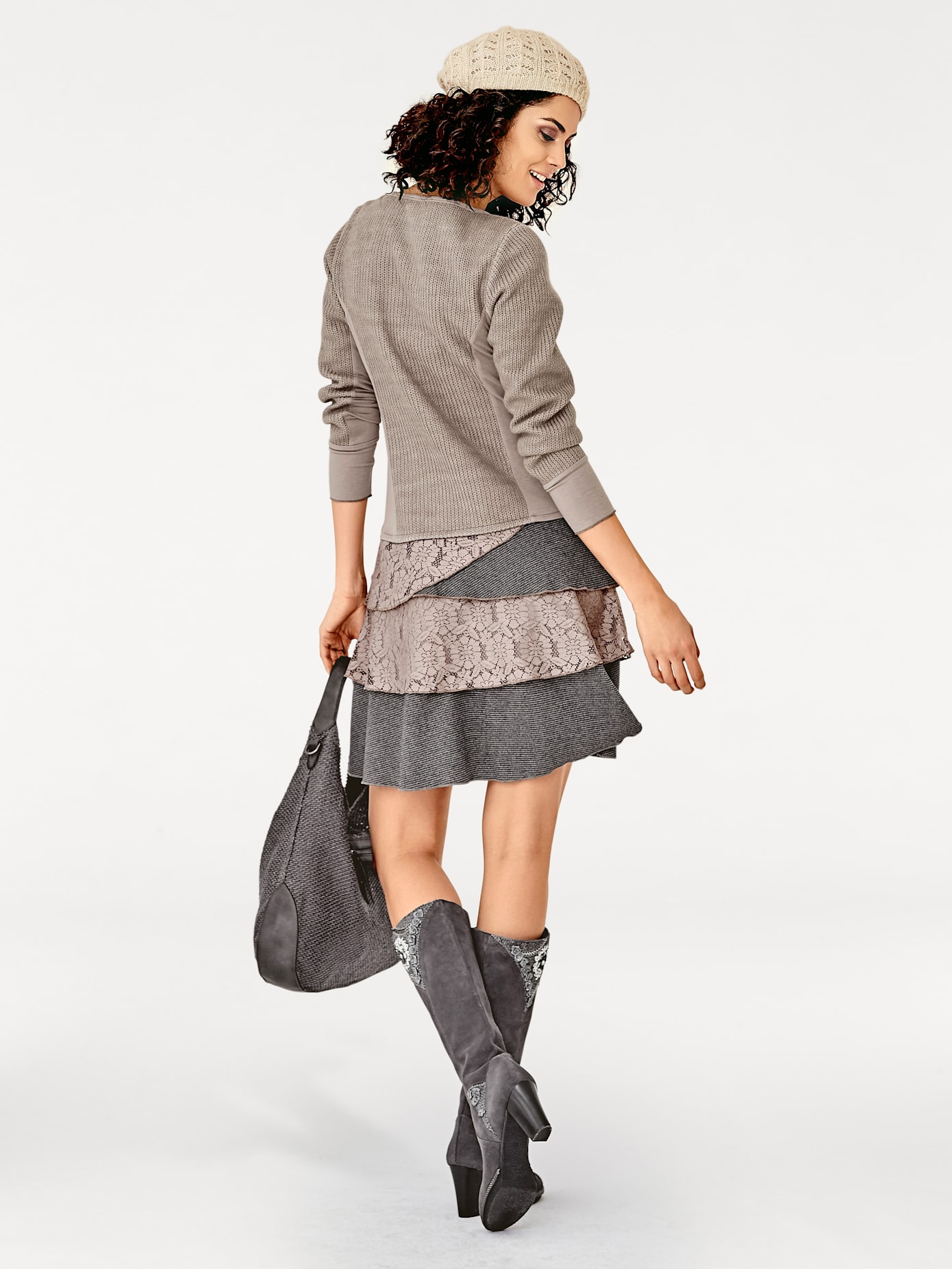 LINEA TESINI by heine Strickkleid "Jersey-Kleid" günstig online kaufen