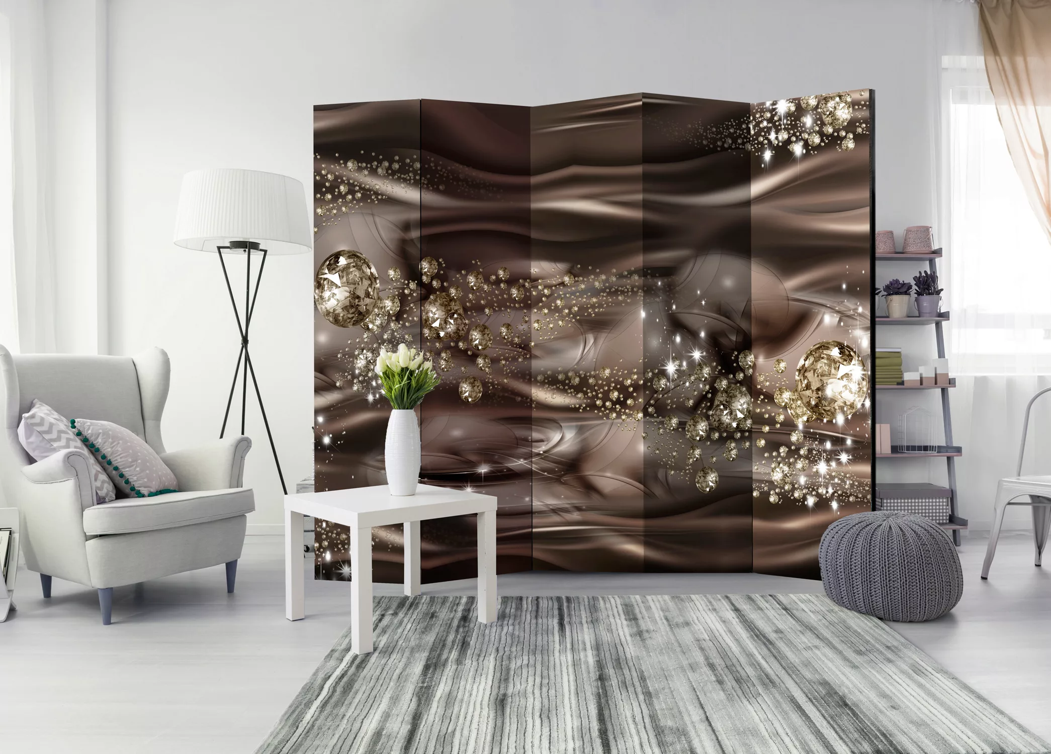 5-teiliges Paravent - Chocolate River Ii [room Dividers] günstig online kaufen