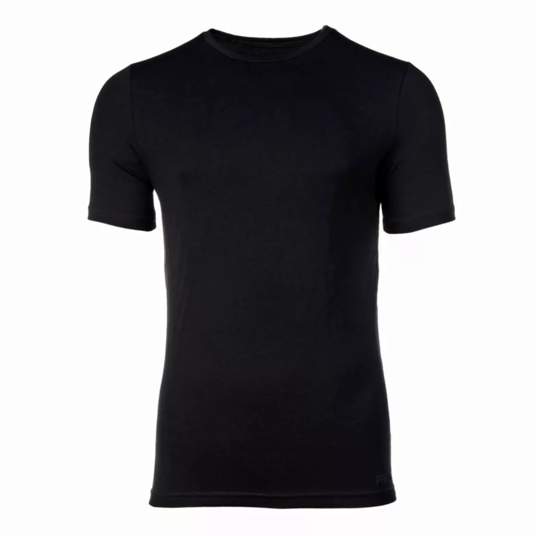 FILA Herren Unterhemd - Rundhals, Single Jersey, einfarbig Schwarz M günstig online kaufen