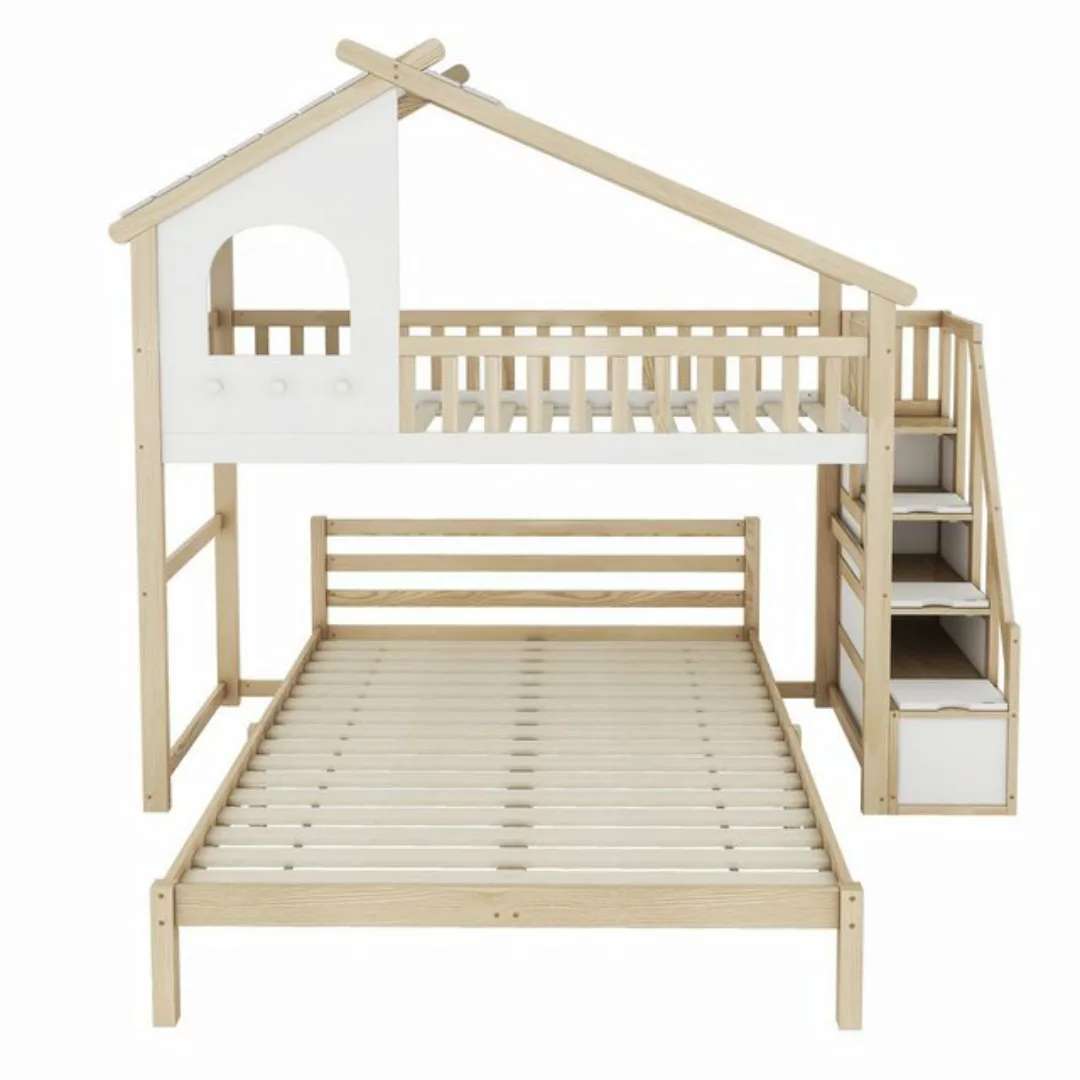 Gotagee Kinderbett Jugendbett 90x200cm Hochbett Stockwerk 140x200cm Hausbet günstig online kaufen