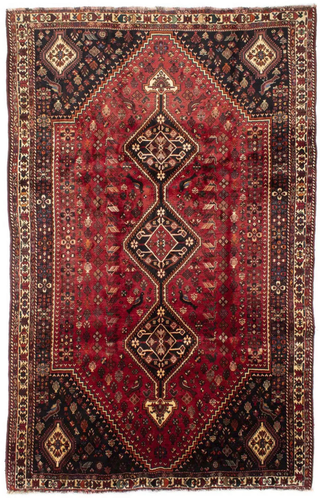 morgenland Wollteppich »Shiraz Medaillon Rosso 330 x 228 cm«, rechteckig günstig online kaufen