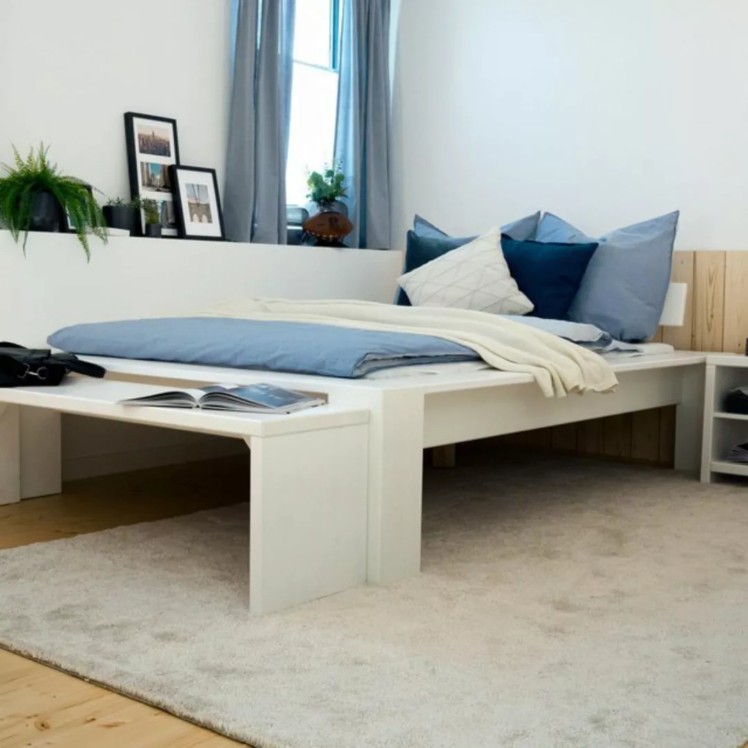 WOMONY Jugendbett / Doppelbett, 140 x 200 cm günstig online kaufen