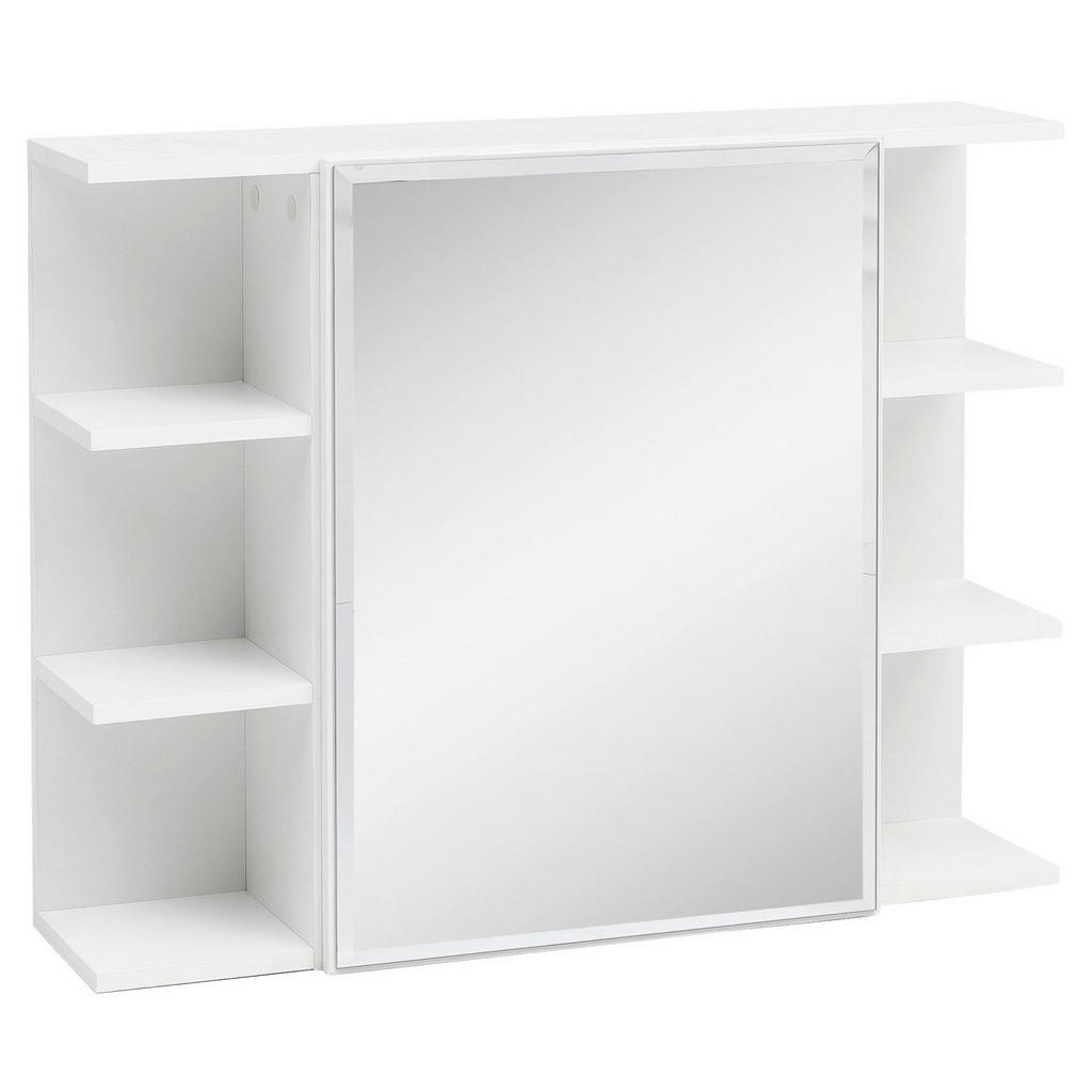 Hängeschrank Weiß 80x64,5x20cm Spanplatte Spiegelschrank Modern | Design Ba günstig online kaufen