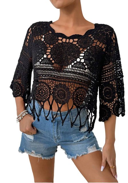 Lovolotti Strandtop Strand Oberteil Bluse Damen LO-KLDE-L13 Kleider Blumenk günstig online kaufen