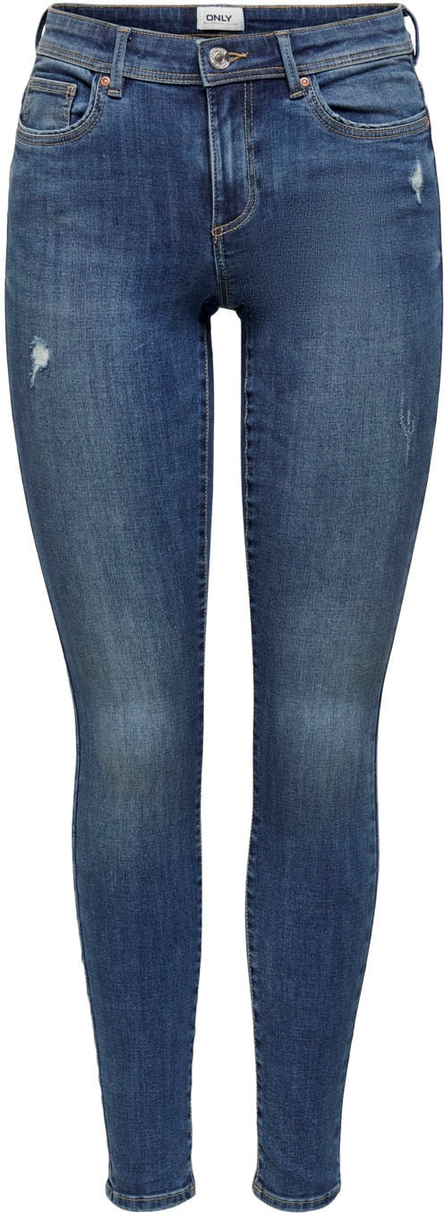 Only Damen Jeans ONLWAUW LIFE BJ114 Skinny Fit - Blau - Dark Blue Denim günstig online kaufen