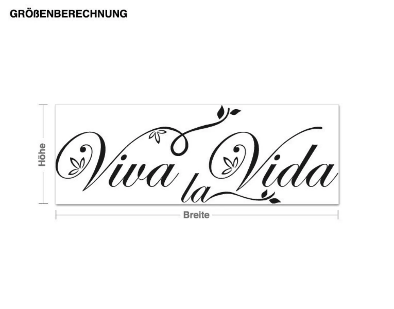 Wandtattoo Spruch Viva la Vida-Floral günstig online kaufen