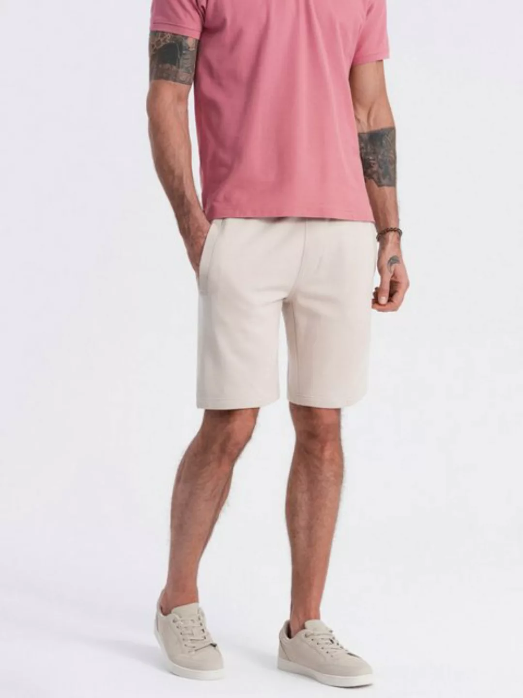 OMBRE Sweatshorts Herrenshorts aus Strick mit Kordelzug in der Taille und T günstig online kaufen