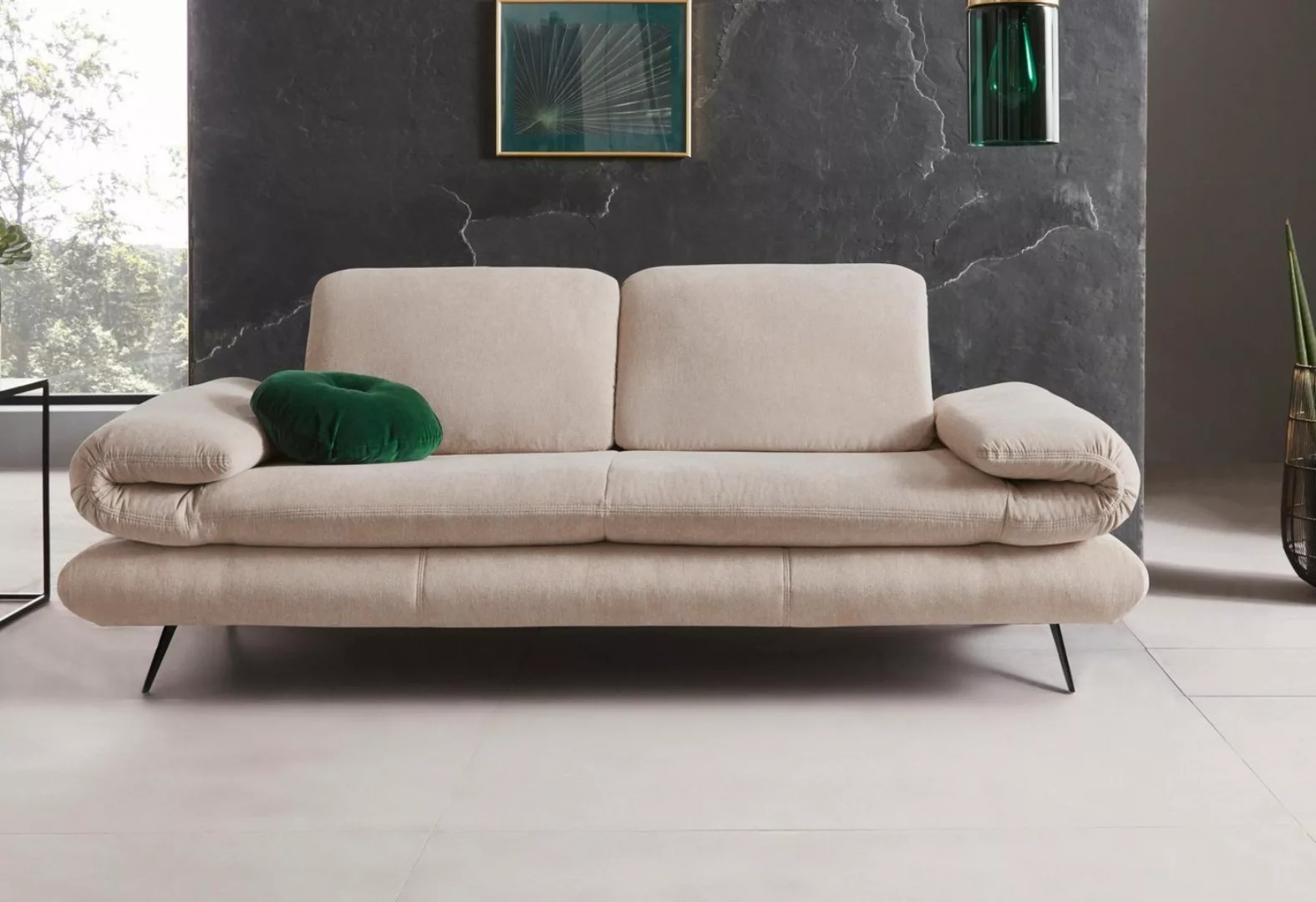 Places of Style 2-Sitzer "Milano", Sitzbreite je Sitz 65 cm, wahlweise mit günstig online kaufen