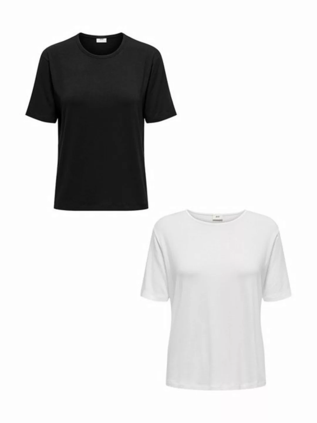 JACQUELINE de YONG T-Shirt T-Shirt 2er-Set Weich Regular Fit Rundhals (2-tl günstig online kaufen