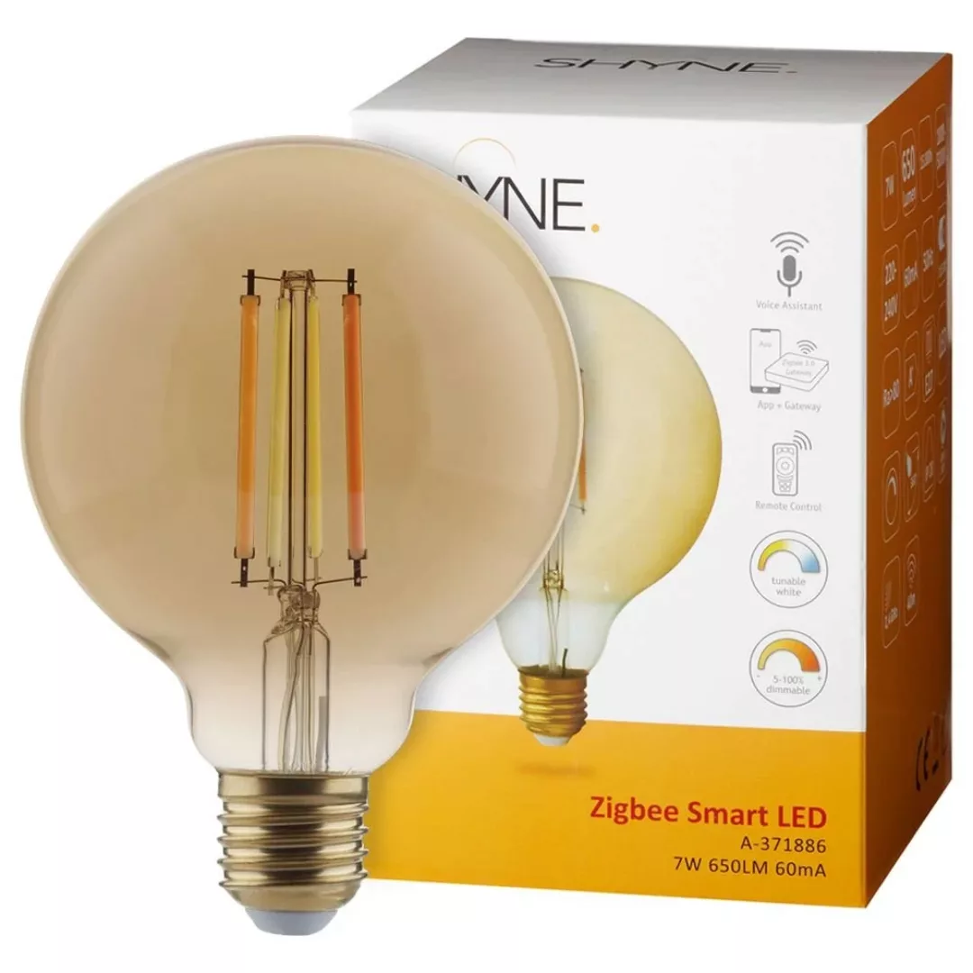 SHYNE | Smartes ZigBee LED Filament Lampe ersetzt 60W E27 Globe - G95 7W 65 günstig online kaufen