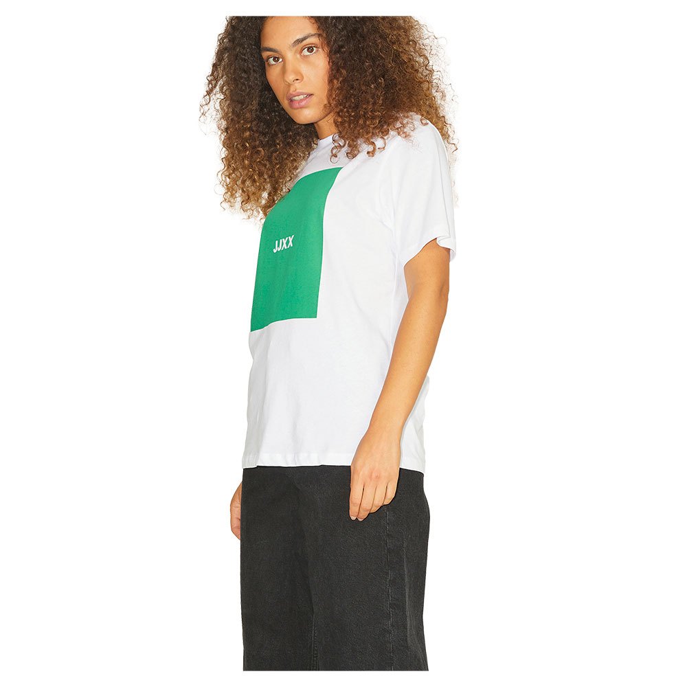 Jjxx Amber Relaxed Every Square Kurzarm T-shirt L Bright White / Print Joll günstig online kaufen