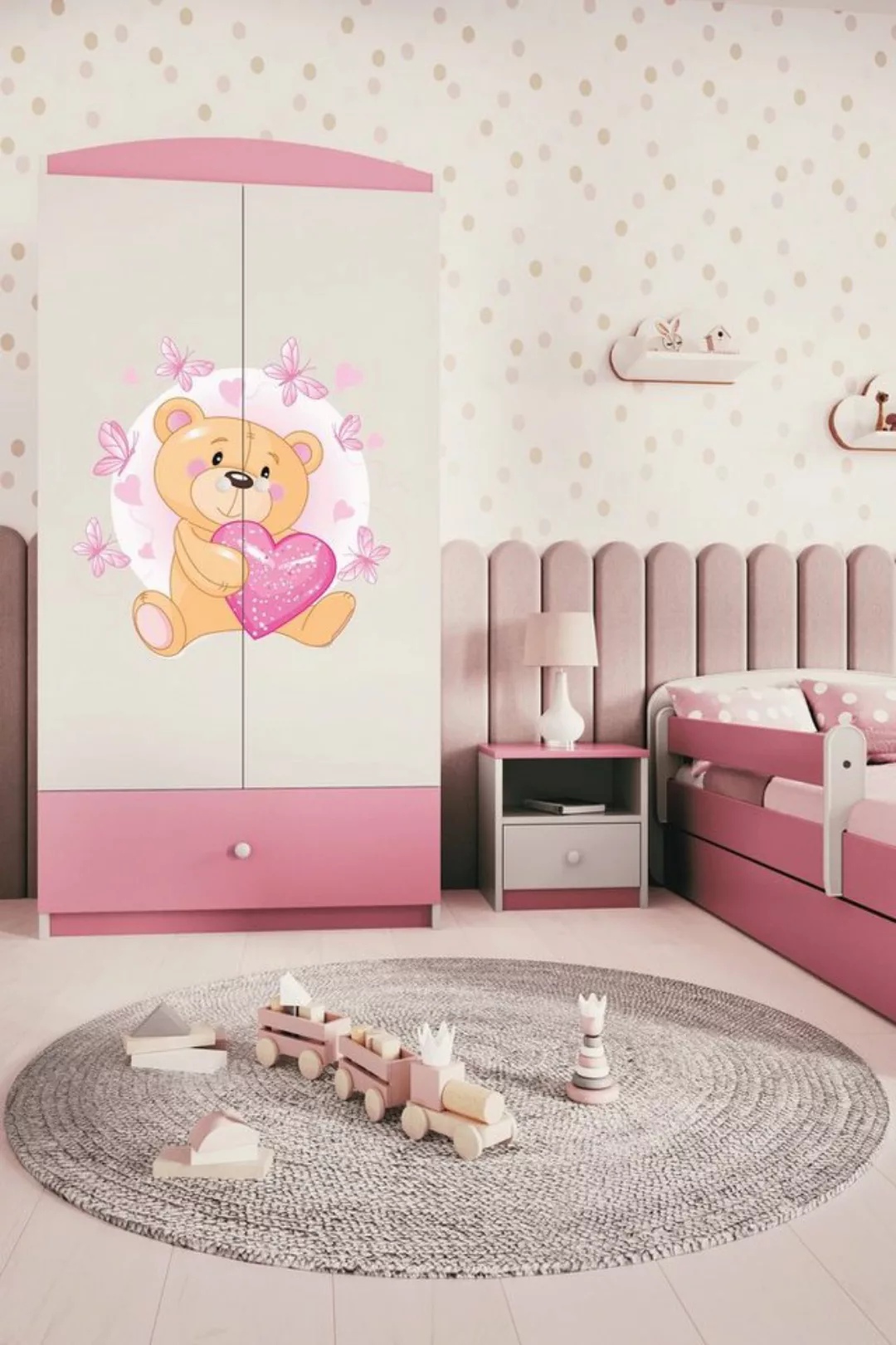 Bjird Kinderkleiderschrank Kleiderschrank Babydreams (4 Einlegeböden und Sc günstig online kaufen