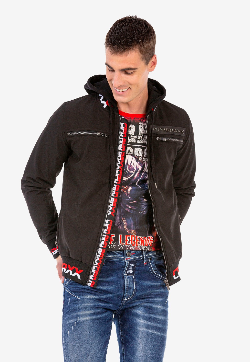 Cipo & Baxx Outdoorjacke mit coolem Rückenprint günstig online kaufen