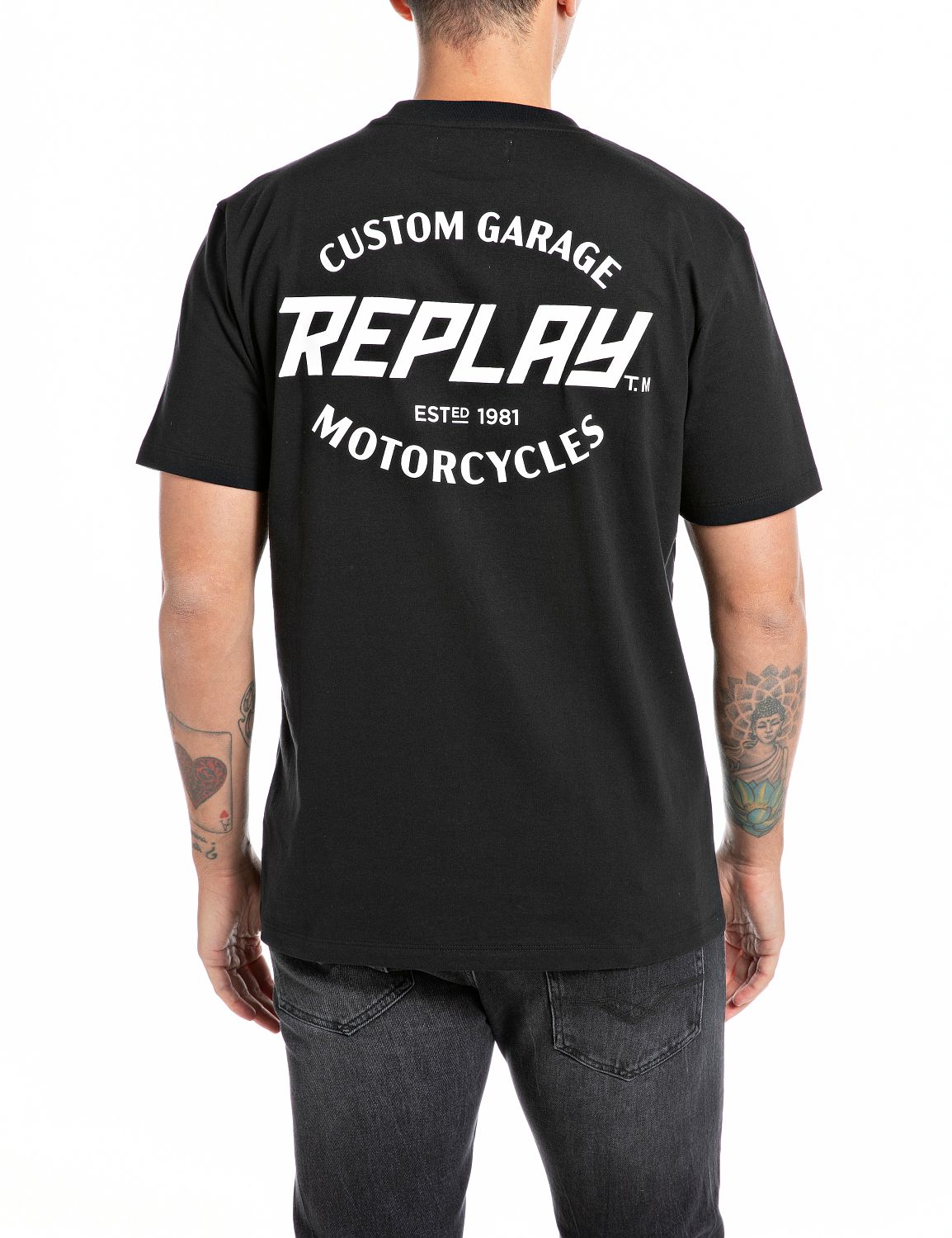 Replay T-Shirt mit Aufschrift auf dem Rücken günstig online kaufen