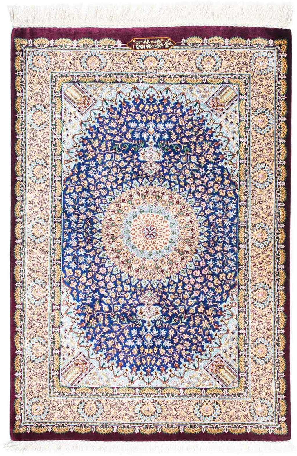 morgenland Orientteppich »Perser - Ghom - 117 x 79 cm - dunkelrot«, rechtec günstig online kaufen