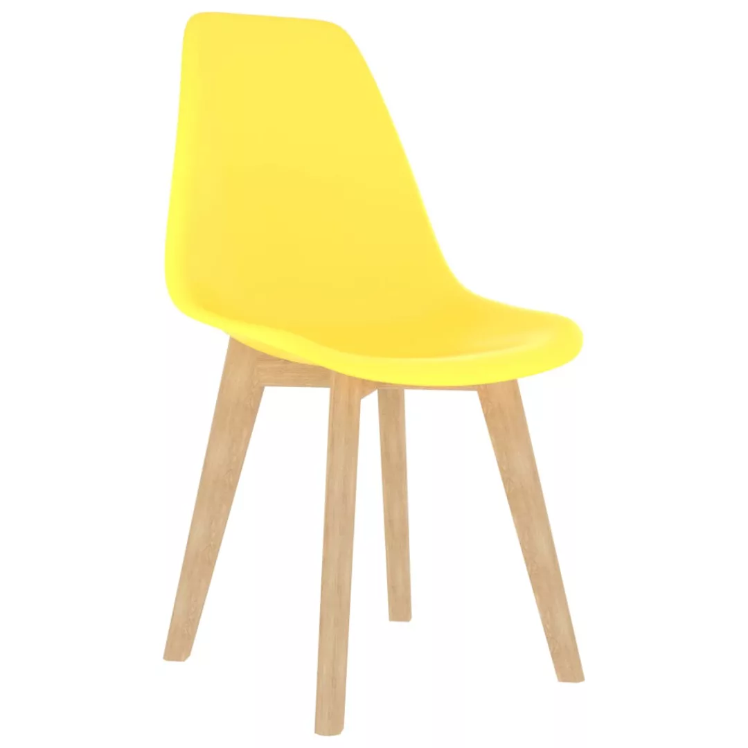 Esszimmerstühle 6 Stk. Gelb Kunststoff günstig online kaufen