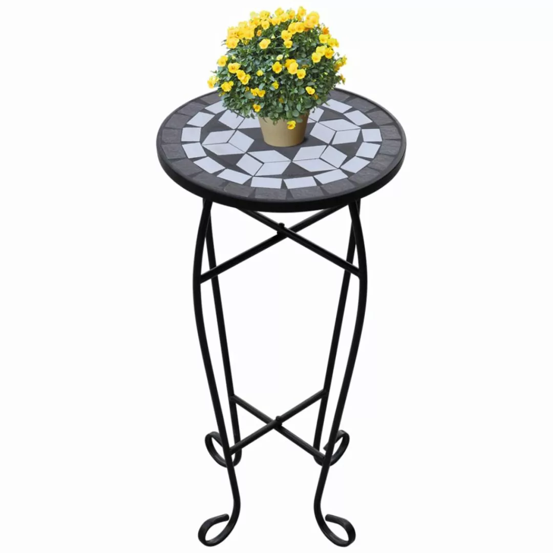 Mosaik Beistelltisch Tisch Bistrotisch Blumenständer Schwarz günstig online kaufen