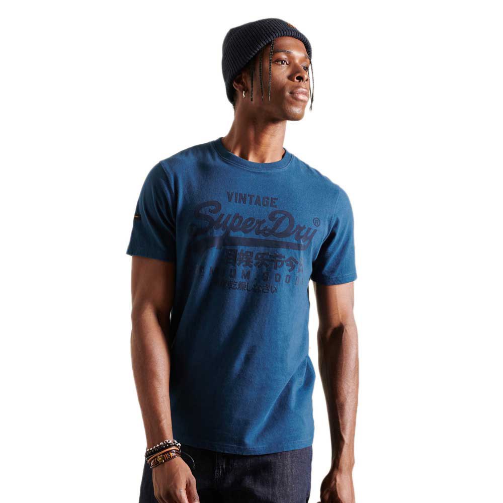 Superdry Vintage Logo Tonal Kurzarm T-shirt S Blue Bottle günstig online kaufen