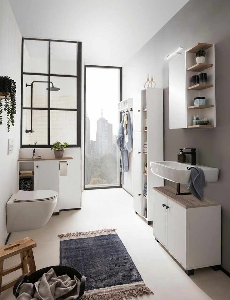 Schildmeyer Waschbeckenunterschrank Balto, Breite 59 cm Oberboden mit fühlb günstig online kaufen