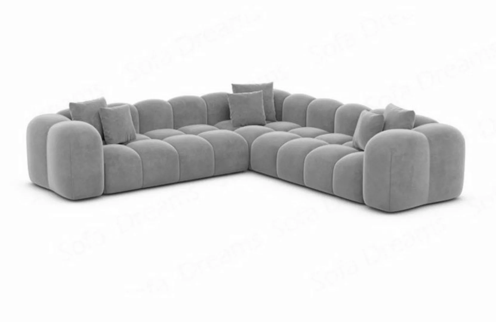 Sofa Dreams Ecksofa Design Stoff Samtstoff Couch Formentera L Form Stoffsof günstig online kaufen