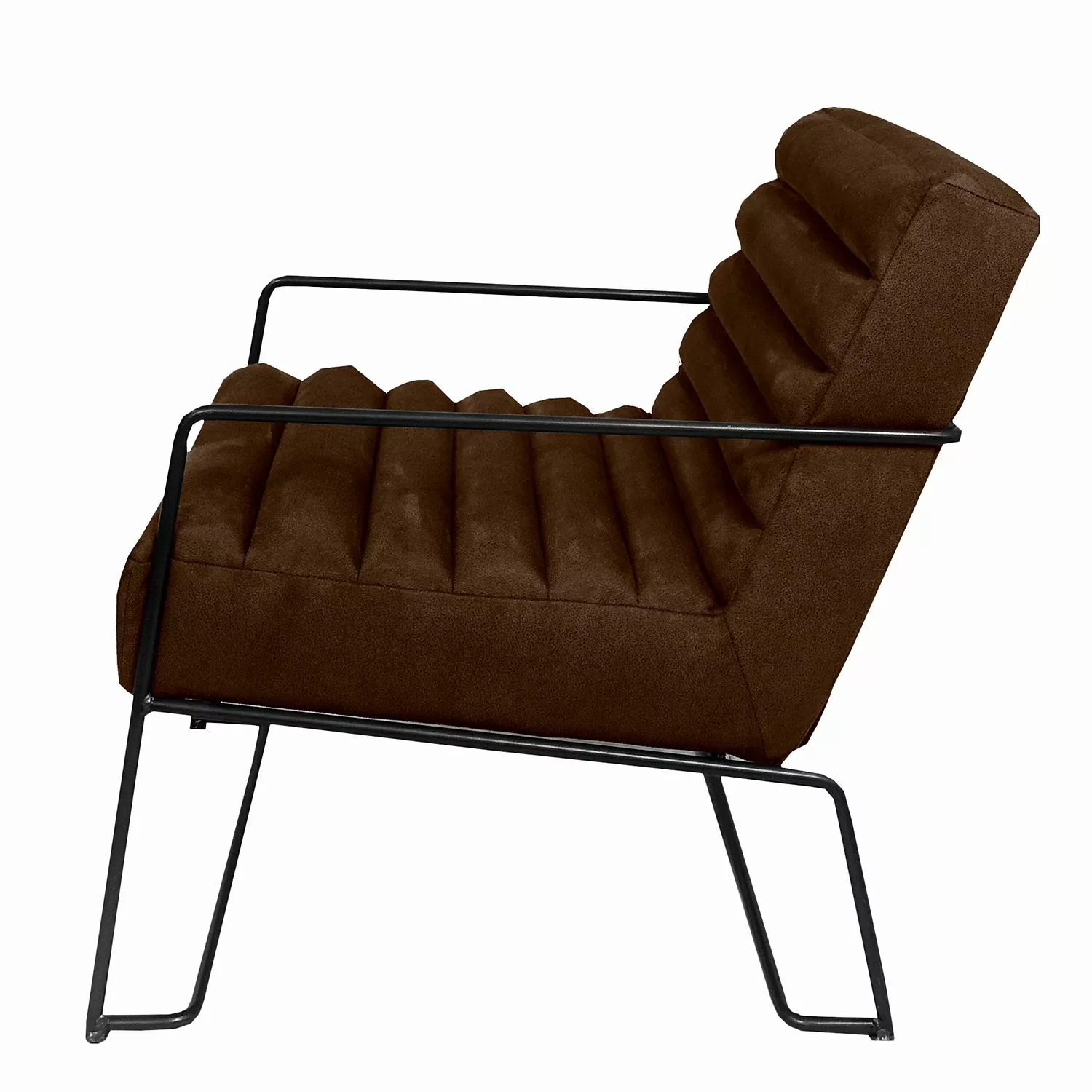 home24 ars manufacti Sessel Voda II Braun Strukturstoff 63x81x78 cm (BxHxT) günstig online kaufen