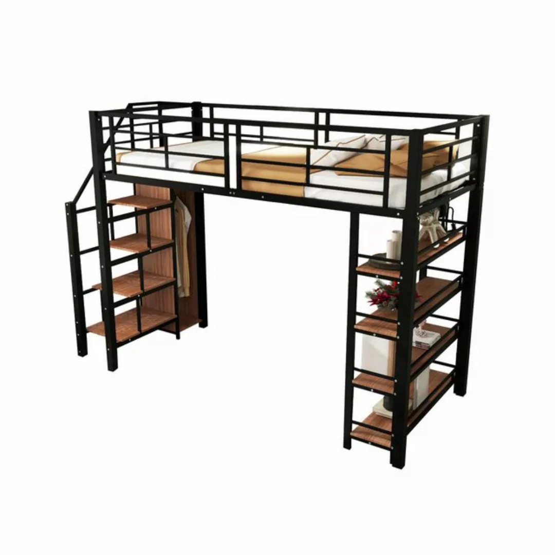 HAUSS SPOLE Kinderbett 90x200 mit Stauraumtreppe und Kleiderschrank, Einleg günstig online kaufen