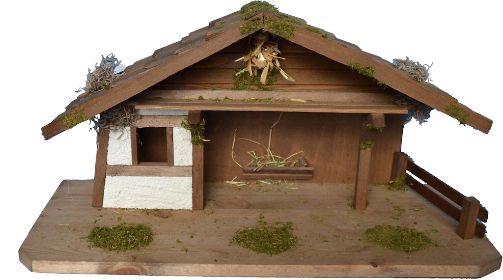 Alfred Kolbe Krippe »Krippenstall für 11 cm Figuren mit Massivholzboden, We günstig online kaufen