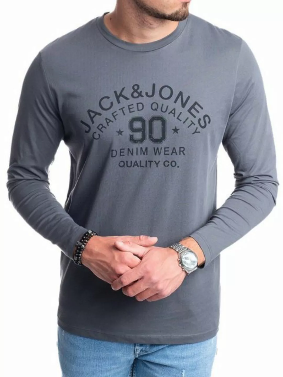 Jack & Jones Langarmshirt mit Print vorne günstig online kaufen