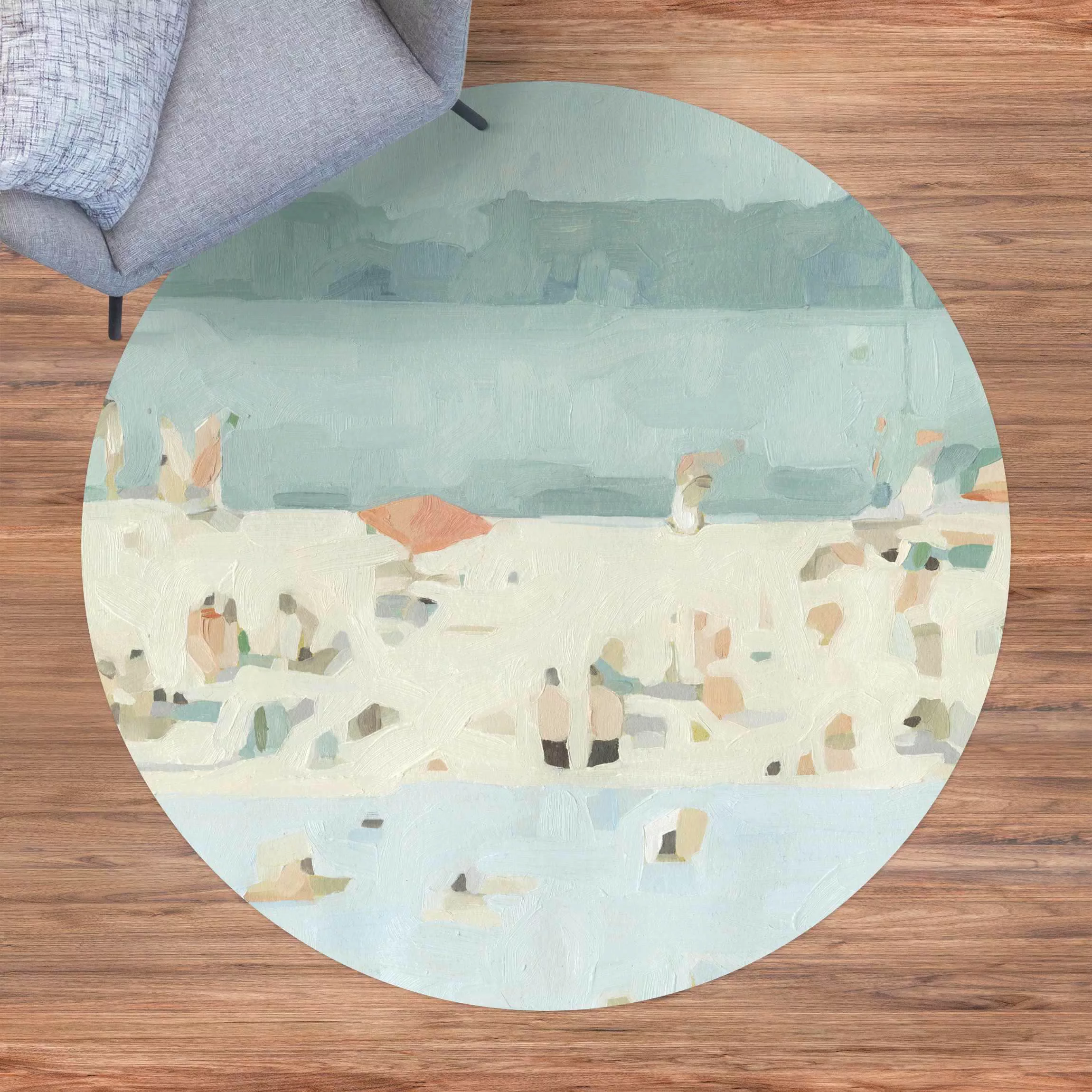 Runder Vinyl-Teppich Sandbank im Meer II günstig online kaufen