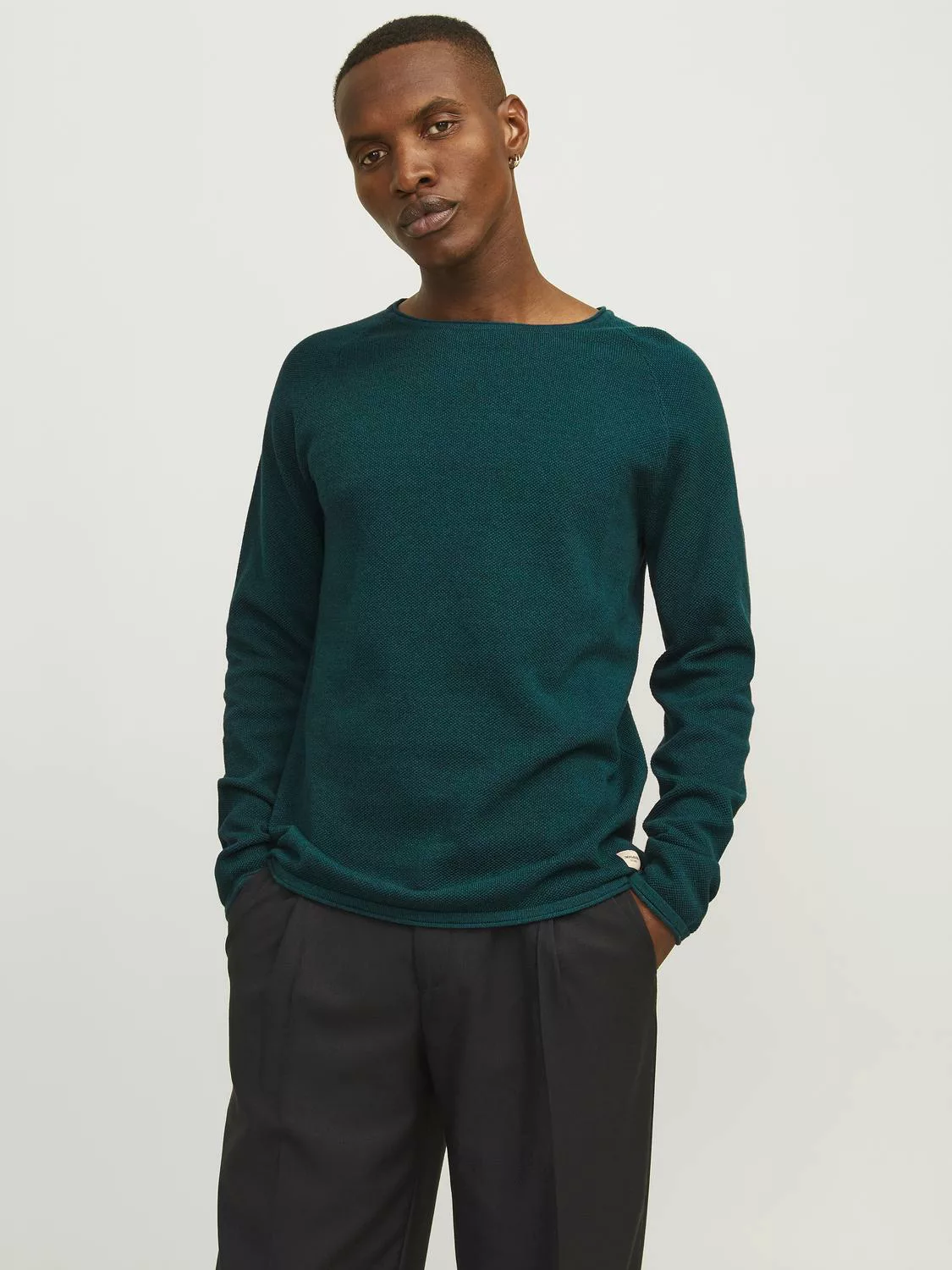 Jack & Jones Rundhalspullover "JJEHILL KNIT CREW NECK NOOS", aus Strukturst günstig online kaufen