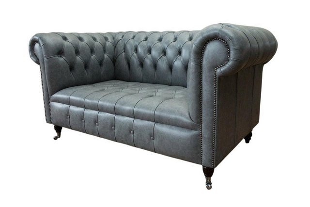 Xlmoebel Sofa Zweisitzer Chesterfield-Sofa mit Stoff- oder Lederoberfläche. günstig online kaufen