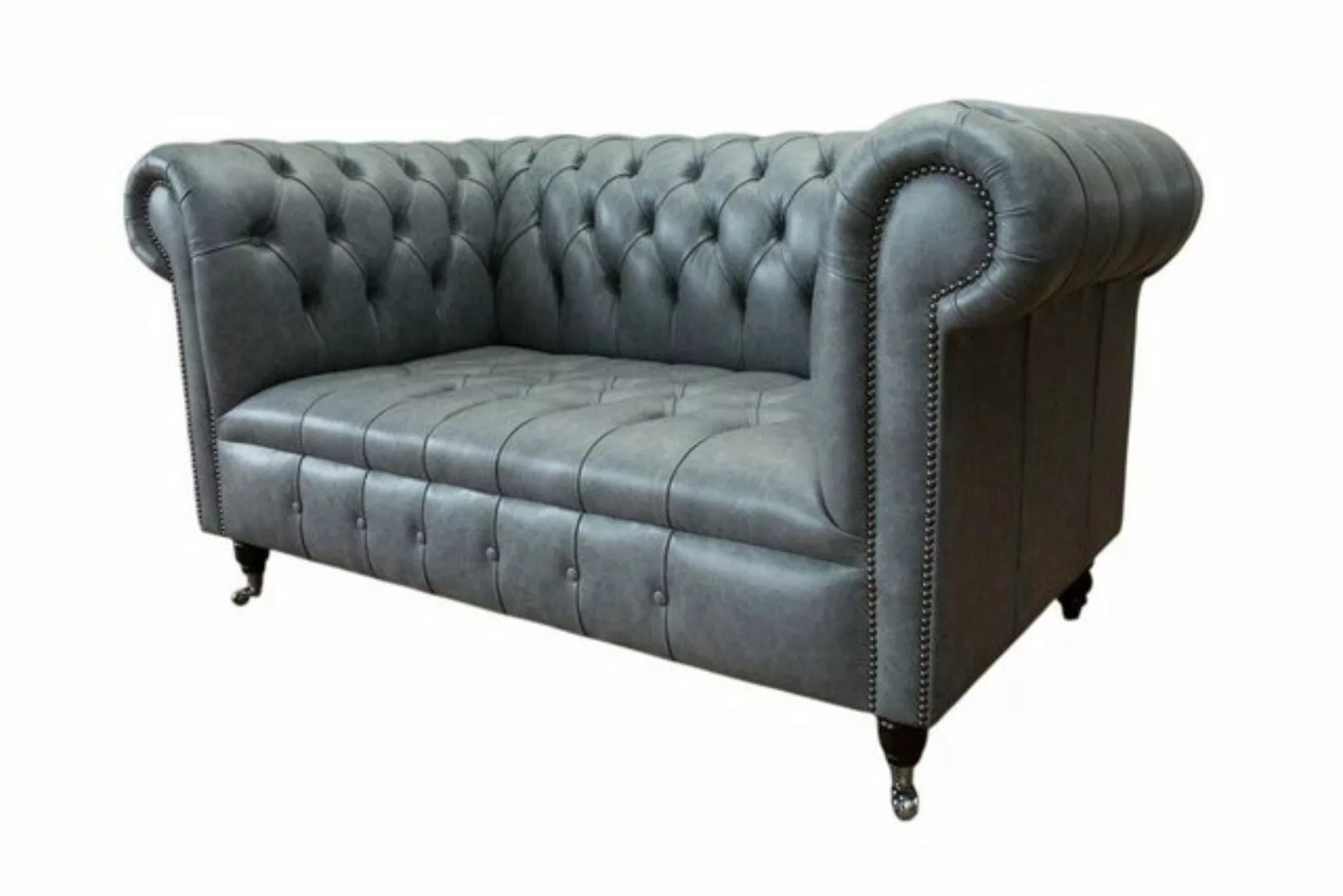 Xlmoebel Sofa Zweisitzer Chesterfield-Sofa mit Stoff- oder Lederoberfläche. günstig online kaufen