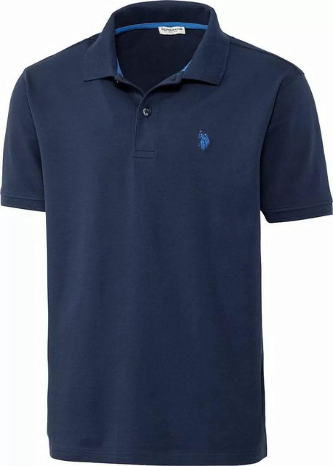 U.S. Polo Assn Poloshirt schöne Piqué-Struktur und Logo-Stick im Kontrastto günstig online kaufen